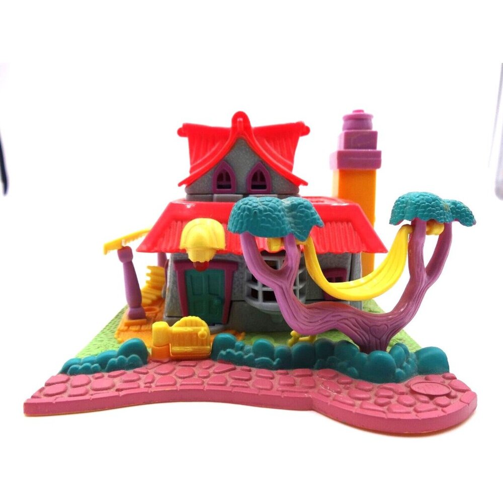 Polly Pocket Light-up Kitty House WORKS 3 Figures Bluebird Cats‎ 1994 Vintage